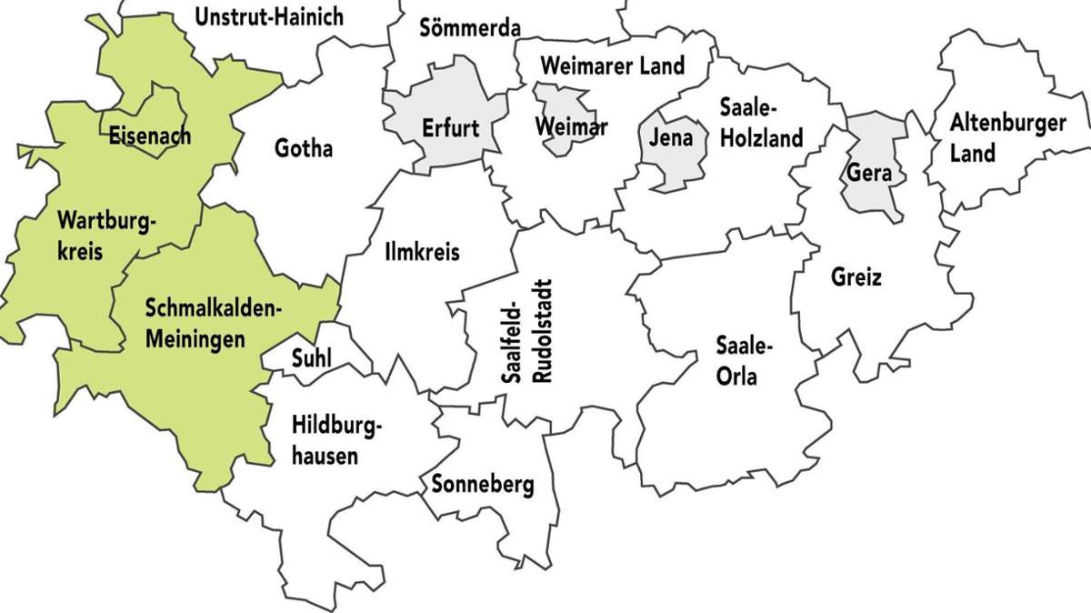 Thüringen: Rot-Rot-Grün prüft neuen Großkreis im Südwesten