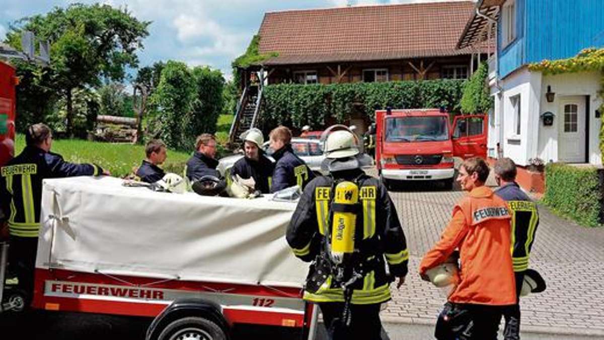 Meiningen: Glück gehabt: Küchenbrand in Unterweid am Samstag