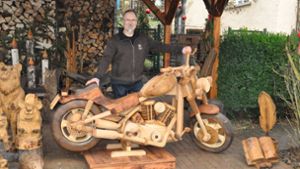 Eine Harley aus Holz