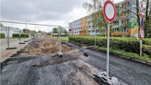 Lange gesperrt: Bauarbeiten in der Ziolkowskistraße laufen
