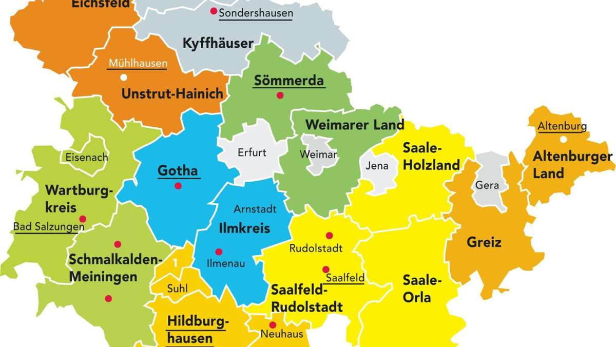 Thüringen: Grüne halten kleinere Landkreise für eine Option