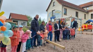 Kindergarten Kaltenwestheim: Froh über den neuen Spielplatz