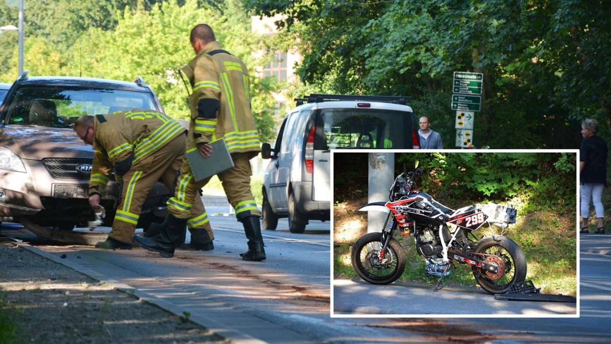 Sonneberg/Neuhaus: Kunstück misslang - Motorradfahrer setzt sich auf Hosenboden