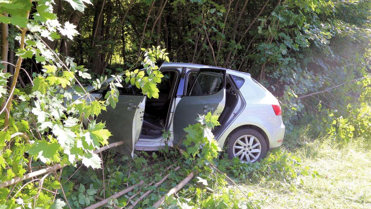 Hildburghausen: Auto prallt in Hildburghausen an Baum: 49-Jähriger verletzt