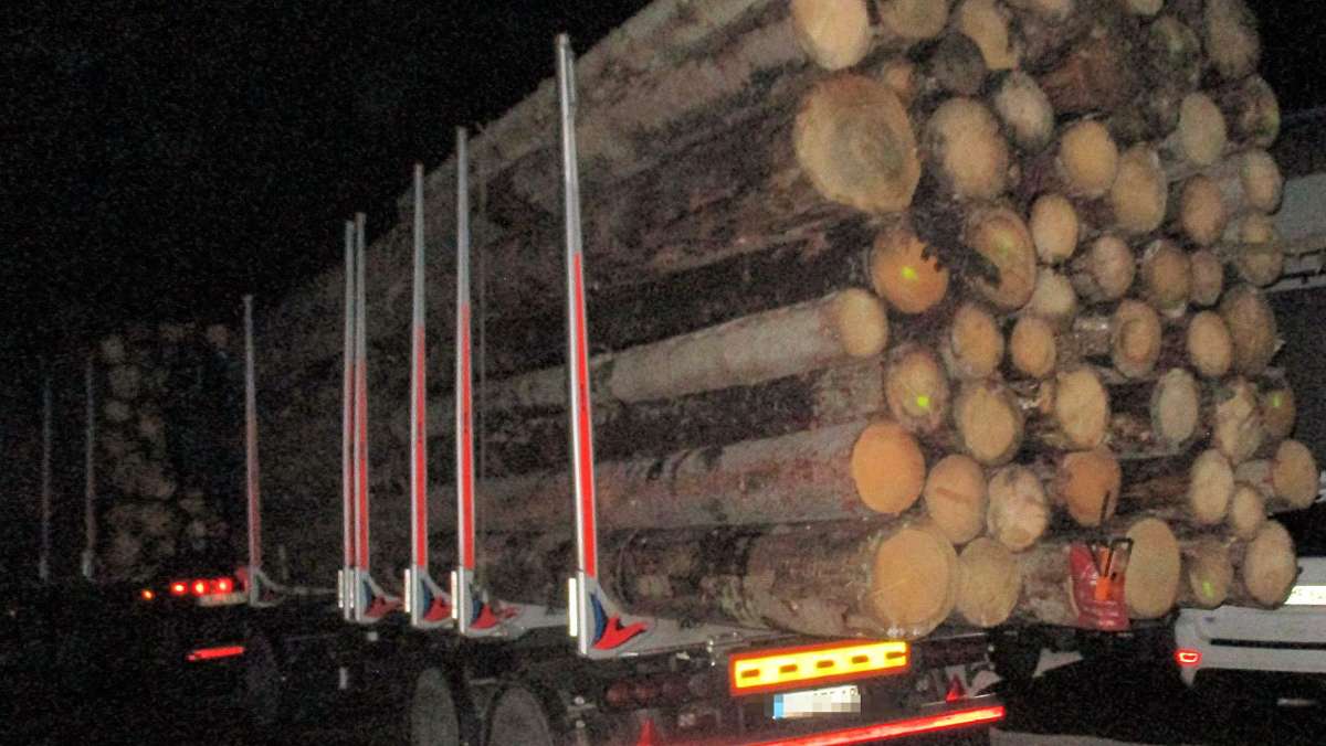 Thüringen: Holzlaster um 22 Tonnen überladen: 760 Euro Strafe für Fahrer
