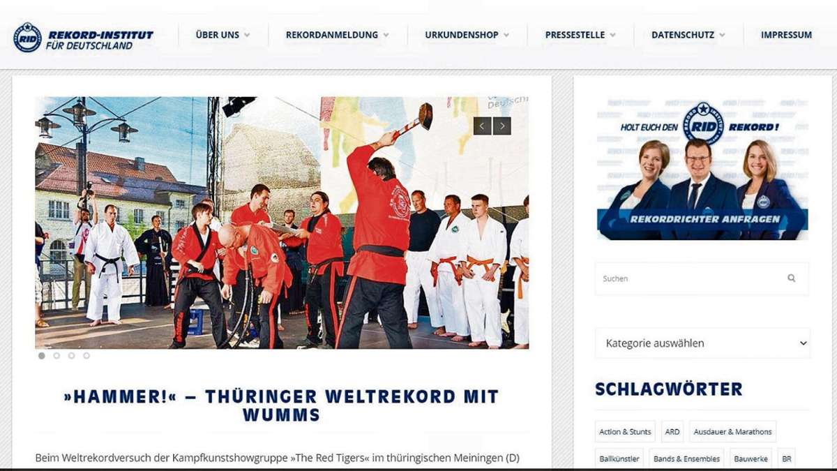 Meiningen: Thüringer Weltrekord nun in Netz und Buch