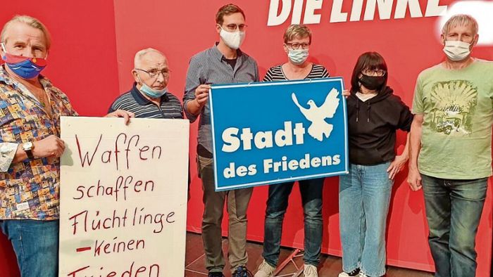 Suhl/Zella-Mehliser Linke: Parteitags-Protest gegen Bundeswehr-Waffenauftrag