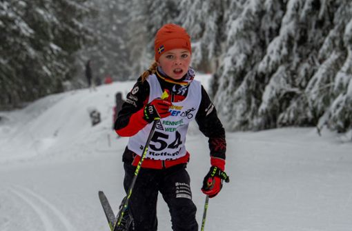Marit Arnold vom SC Steinbach-Hallenberg holte sich den ersten Platz in der AK U9. Foto: Gerhard König
