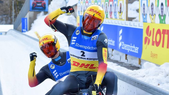 Rennrodel-Weltcup : Sieg für Eggert/Benecken in Sigulda