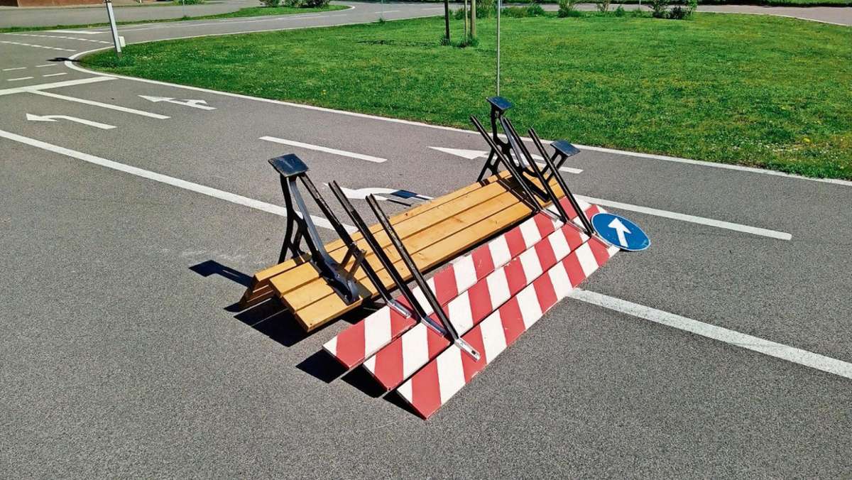 Knetzgau: Vandalen toben sich auf Verkehrsplatz aus