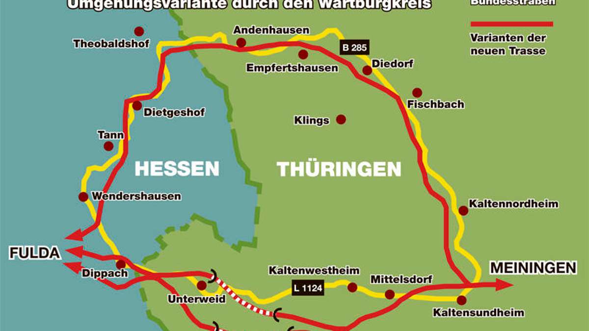 Thüringen: Drei Varianten für die Rhöntrasse