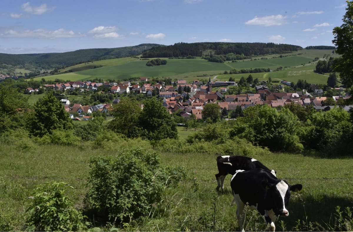 Blick auf den  Kaltennordheimer Ortsteil Klings. Foto: Stefan Sachs