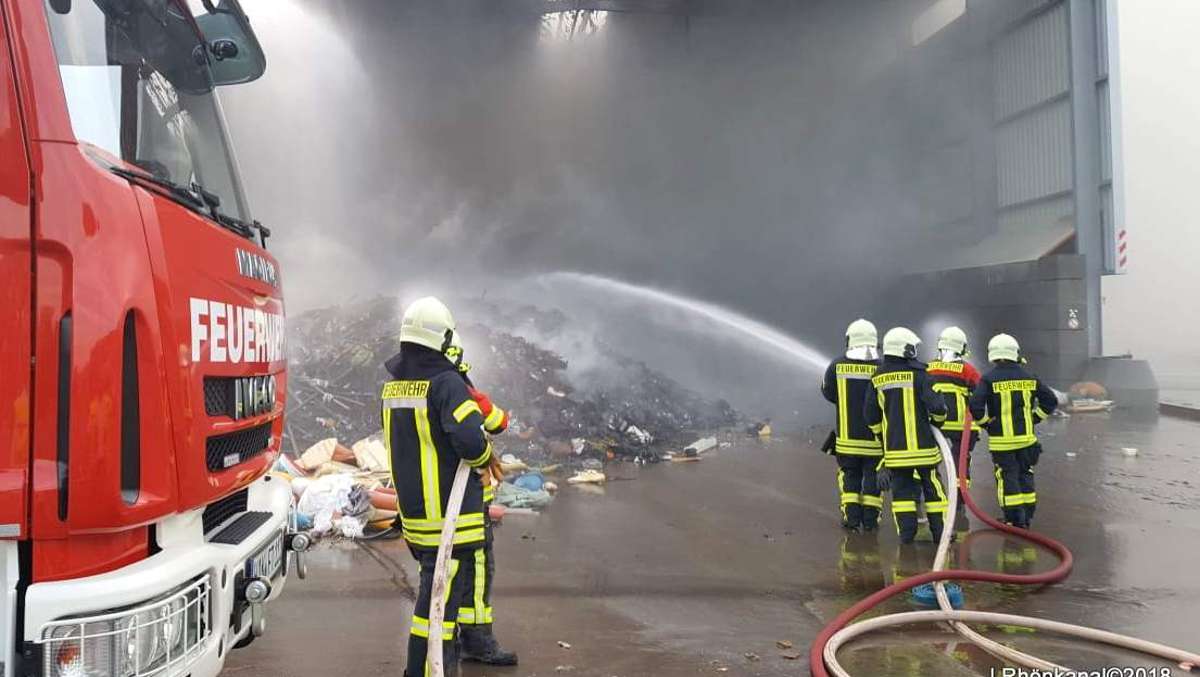 Bad Salzungen: Feuer im Recyclinghof hat sich selbst entzündet