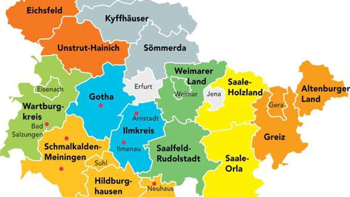 Thüringen: Ein Drittel der Kreise klagt gegen Gebietsreform