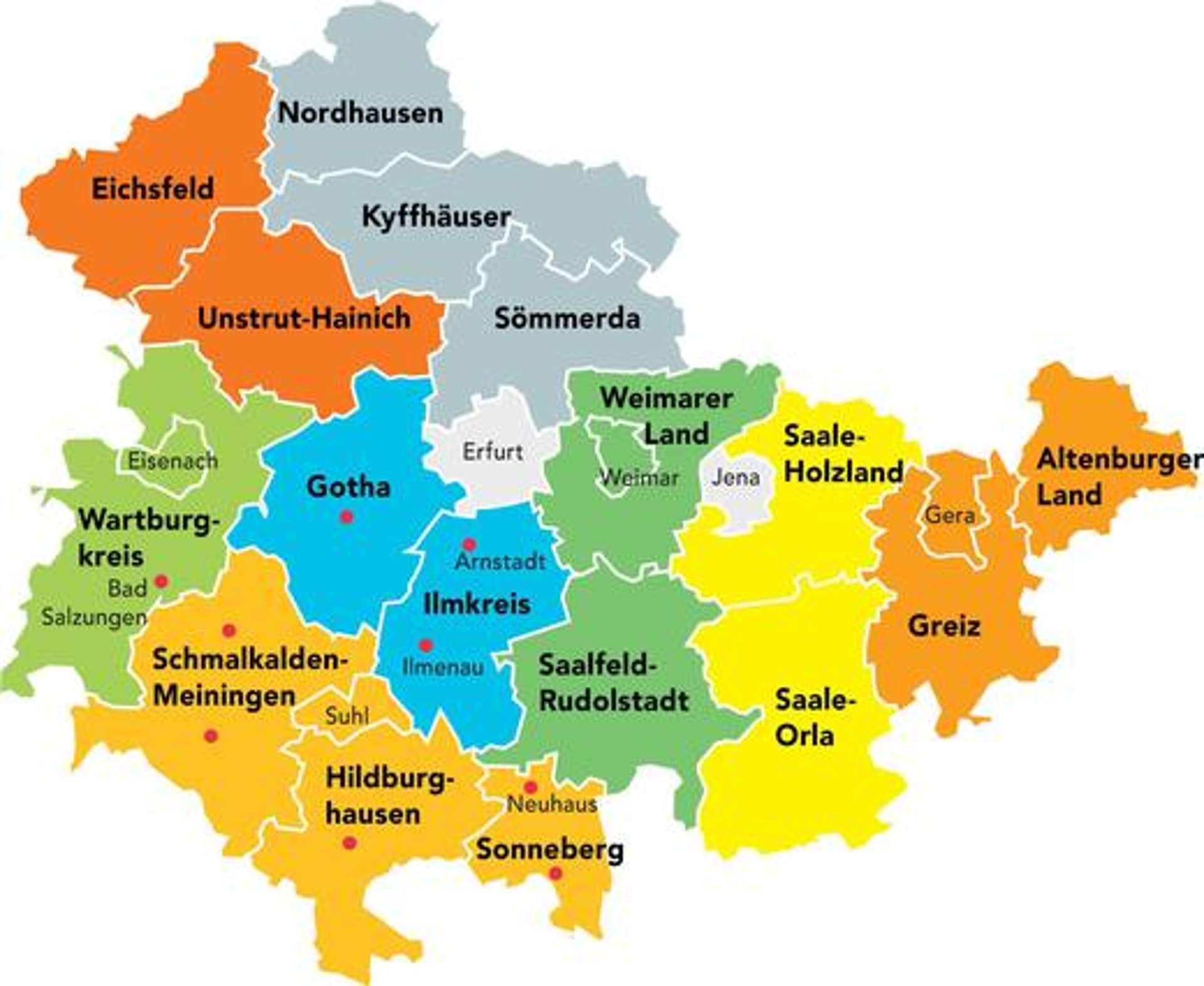 Thüringen: Ein Drittel der Kreise klagt gegen Gebietsreform - Thüringen