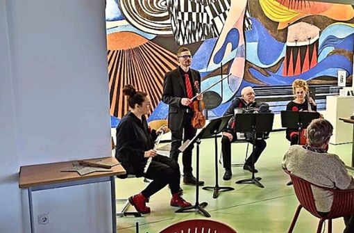 Das Ensemble „4Klang“ bestritt am Sonnabend den musikalischen Rahmen. Foto: /Bauer