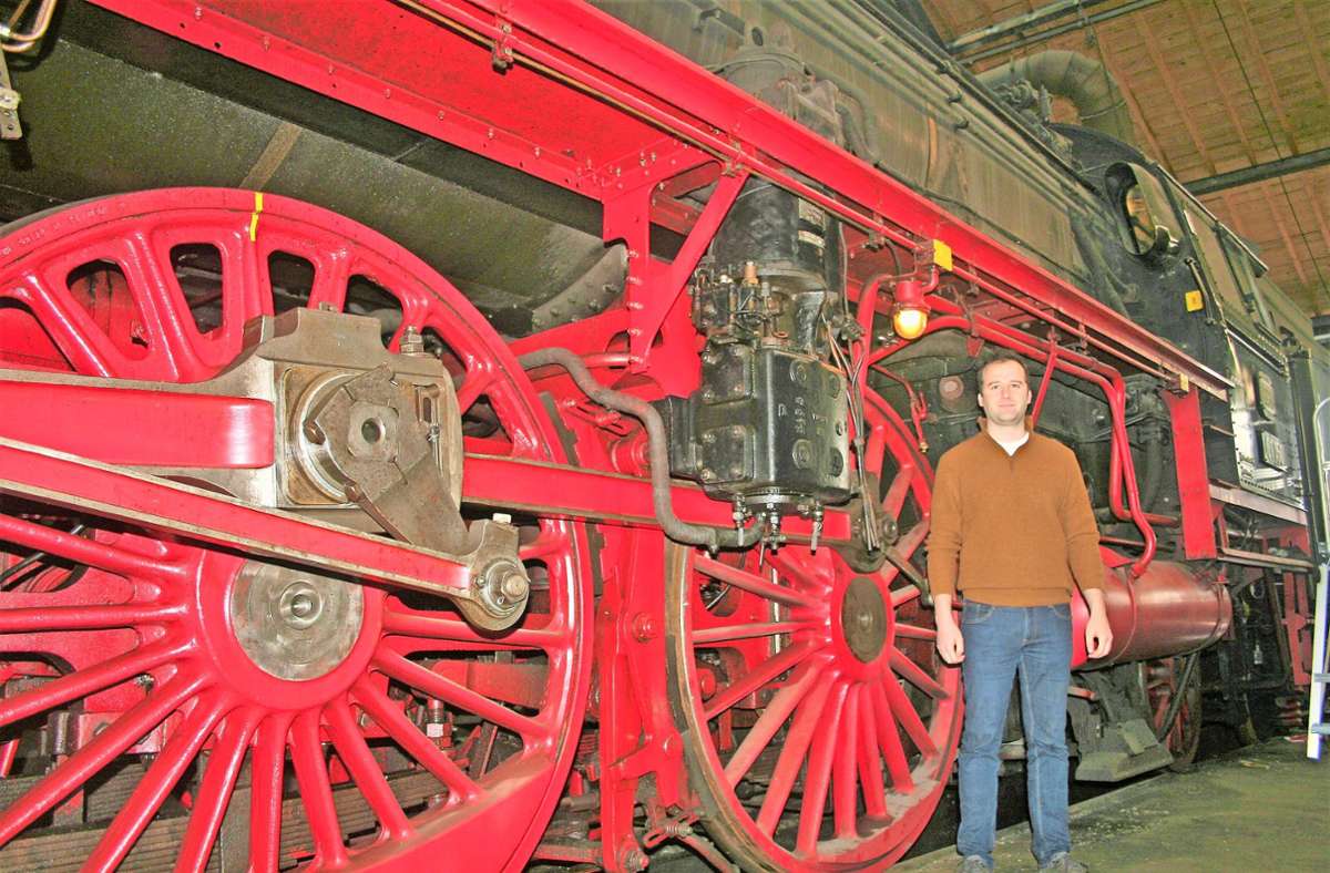 Die Dampflok 01 150 soll wieder repariert werden und als historische Lok fahren. Foto: Markus Wetterauer/MDR Thüringen