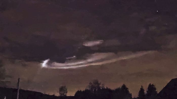 Mysteriöse Spirale: Ufo-Licht aus Oberhof am Himmel