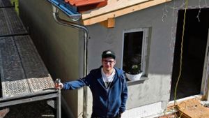 Erik Kellermann überglücklich: Das Dach ist drauf