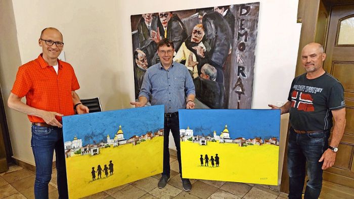 Auktion für die Ukraine-Hilfe: Ein Bild, brüderlich geteilt