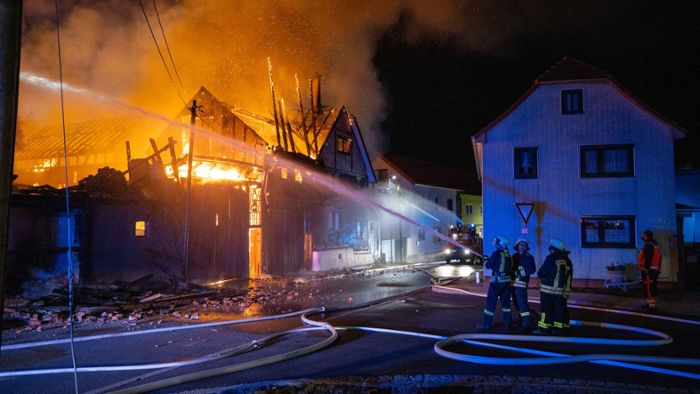 Wohnhaus nach Brand in Wartburgkreis völlig zerstört