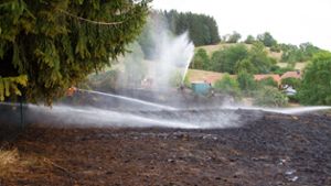 Löscheinsatz: Zwei Hektar brennen in Schalkau