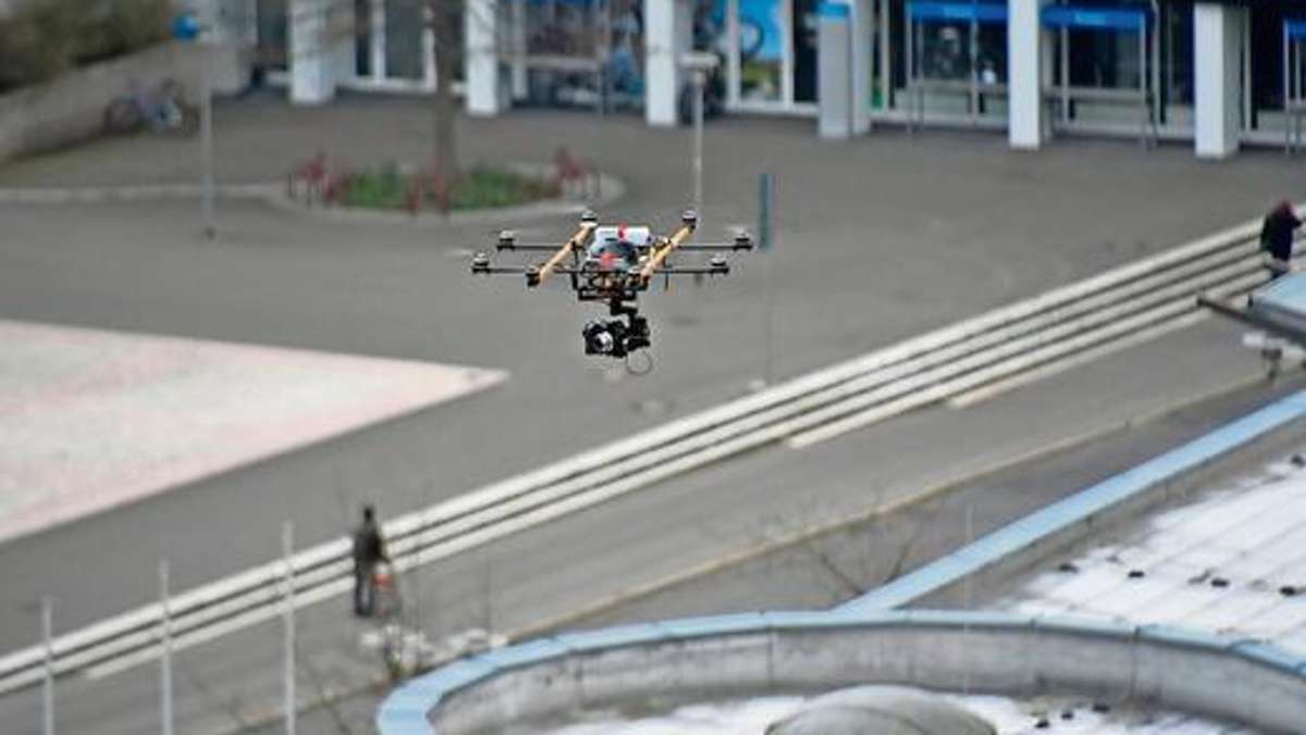 Suhl/ Zella-Mehlis: Drohne über der Innenstadt