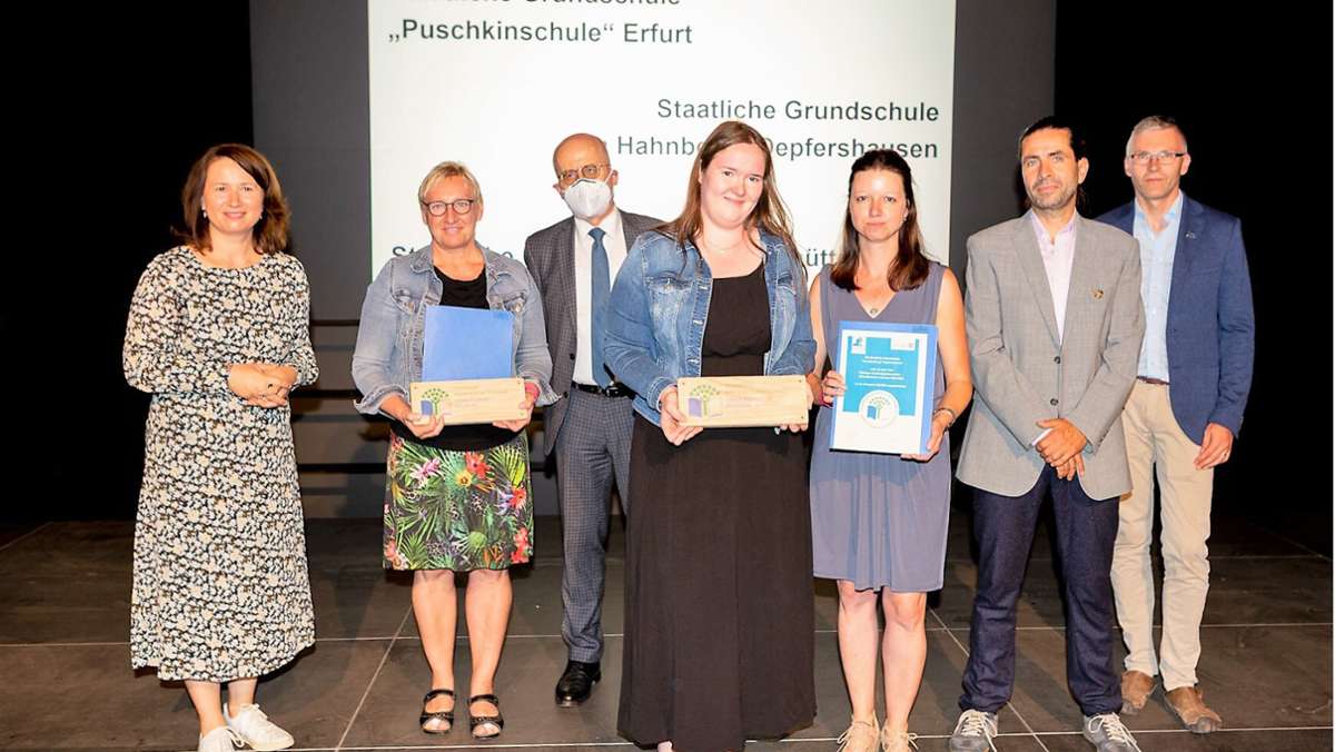 Grundschule Oepfershausen: Auszeichnung vom Land und vom Biosphärenreservat