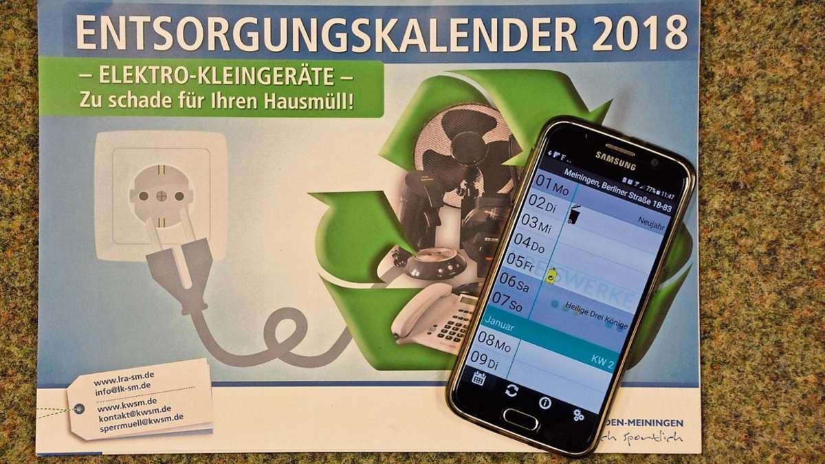 Meiningen: Daten für 2018 jetzt auch in der Abfall-App zu finden