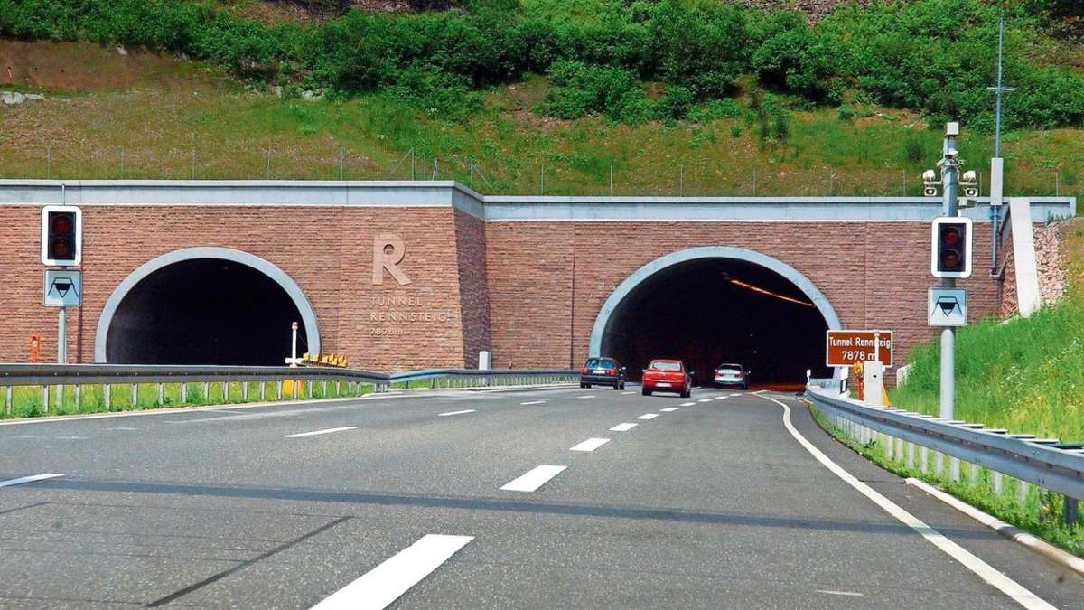 Thüringen: Rennsteigtunnel zwei Nächte in Richtung Erfurt gesperrt
