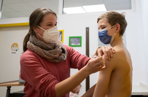 Rund  10,3 Prozent der Fünf- bis Elfjährigen in Baden-Württemberg haben  eine Schutzimpfung gegen das Coronavirus erhalten. Foto: dpa/Bernd Weißbrod