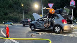 Motorradfahrer stürzt von Brücke