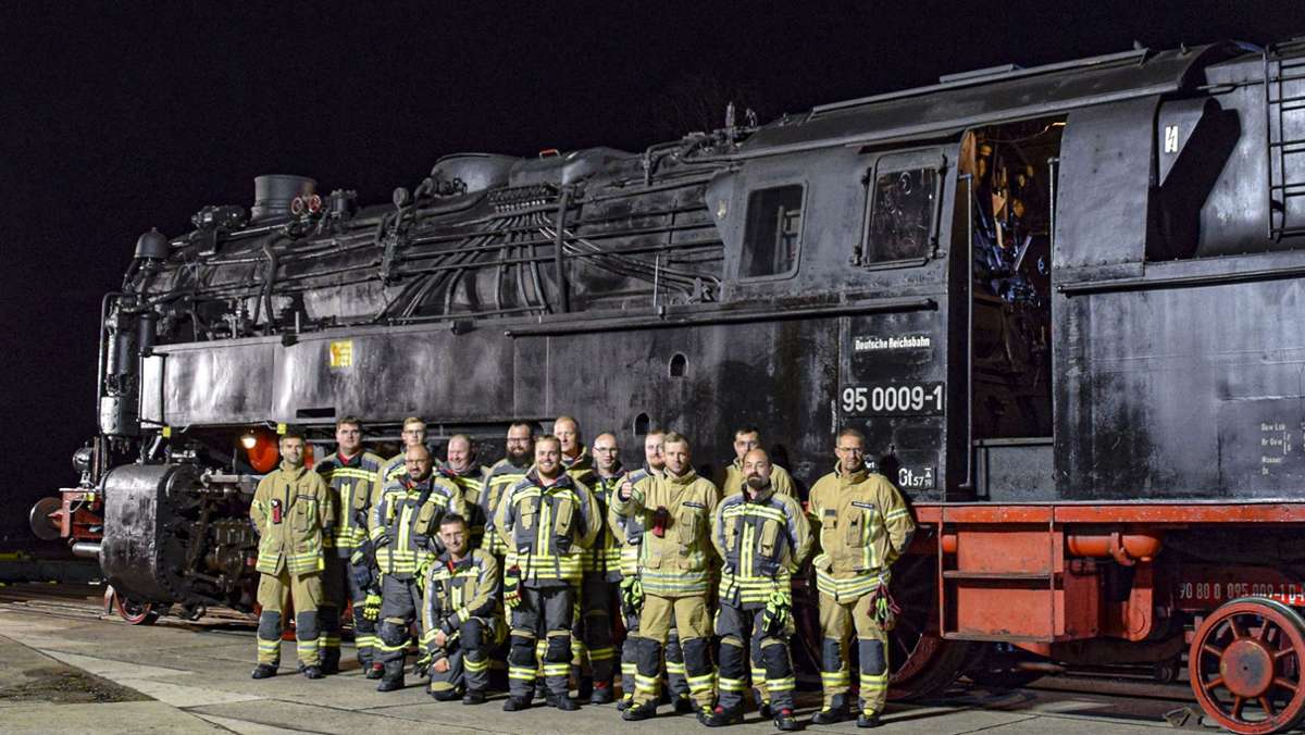Feuerwehr: Der Sonneberger Lokbahnhof im Rampenlicht