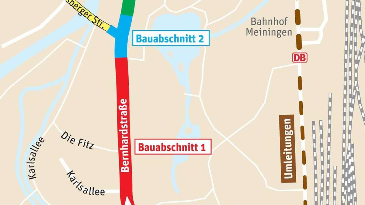 Meiningen: Bernhardstraße ist ab Montag gesperrt