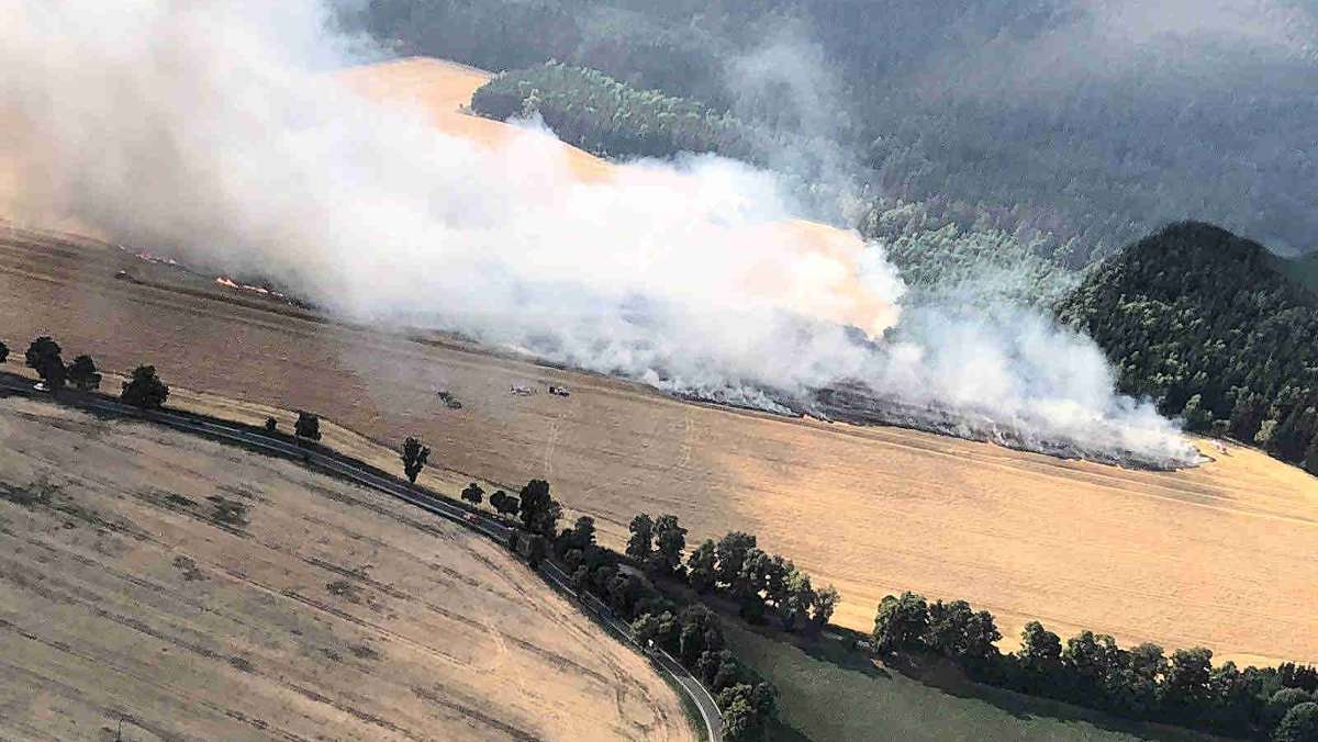Thüringen: Zwei Felder abgebrannt - 30.000 Euro Schaden