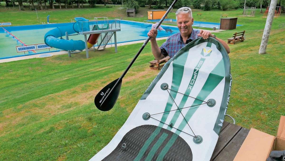Großbreitenbach: Paddel-Board erhöht Attraktivität der größten Wasserfläche