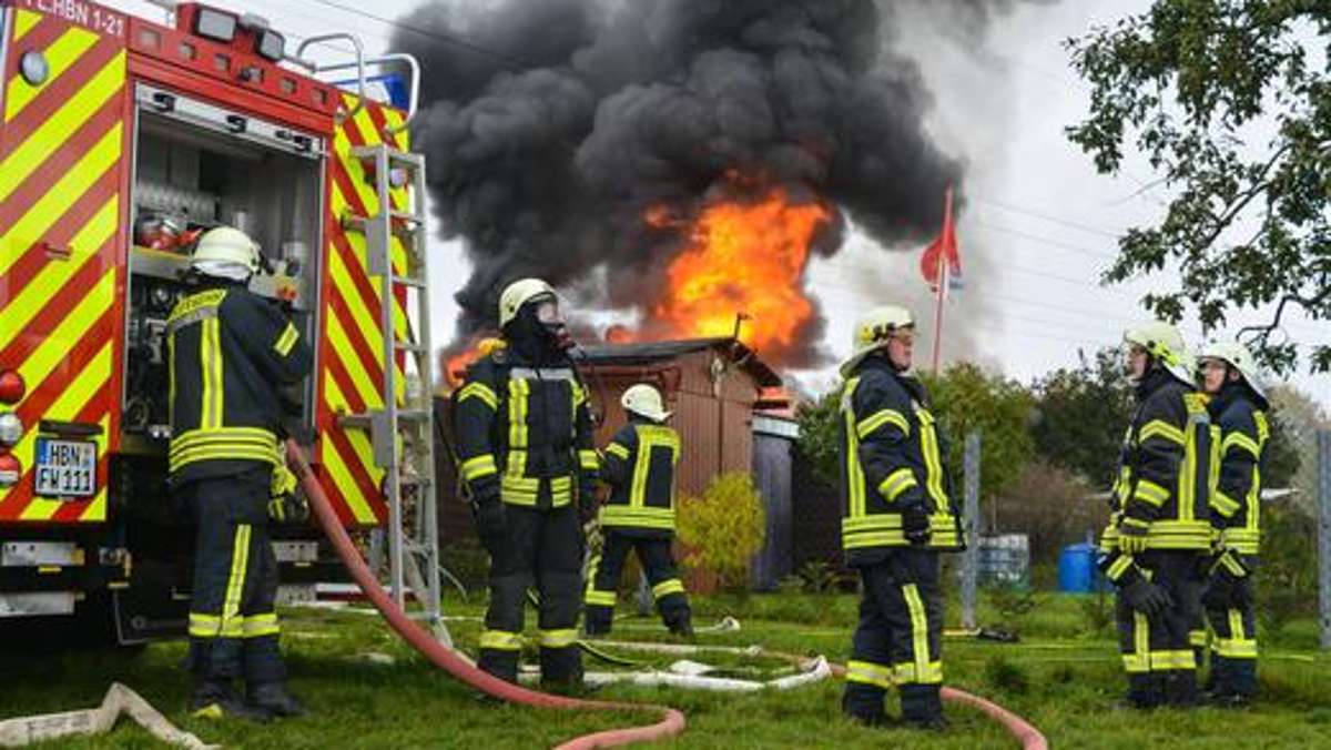 Hildburghausen: Bungalow brannte in Hildburghausen ab