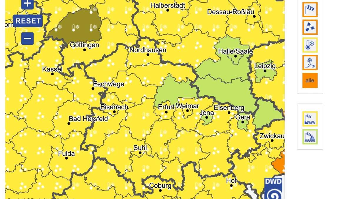 Südthüringen: Wetterdienst gibt Teil-Entwarnung