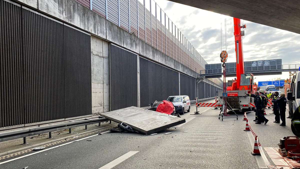 Tödlicher Unfall auf der A3: Behörden-Versäumnisse „mitursächlich“ für Betonplatten-Unfall