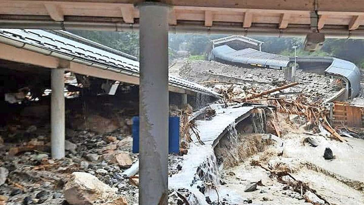 Hilfsangebot aus Oberhof: Unwetter zerstört Eiskanal am Königssee