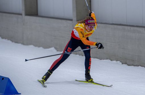 Die Skilangläuferin Katherine Sauerbrey in Aktion. Foto: /Gerhard König via www.imago-images.de