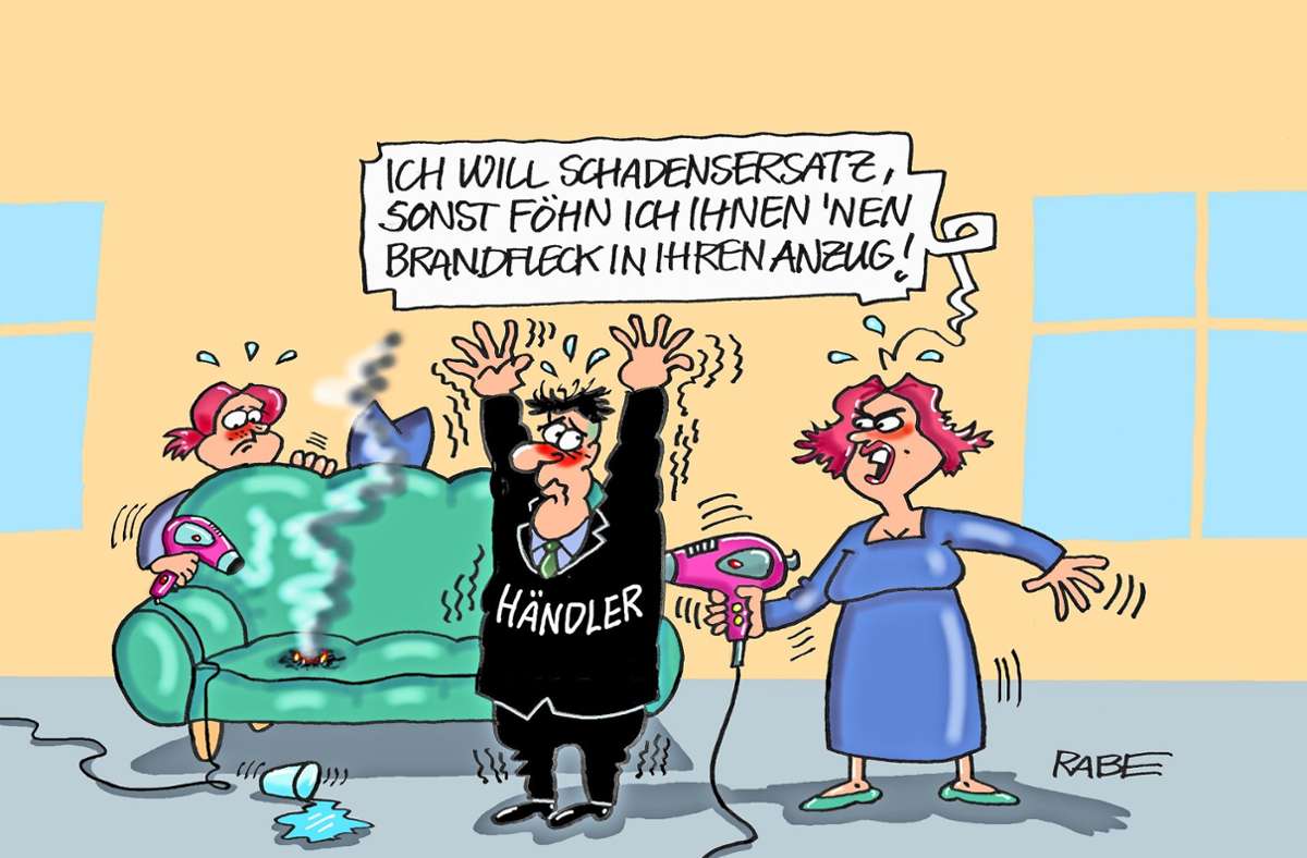 So sieht’s der Karikaturist. Foto: Cartoon: Ralf Böhme (Rabe)