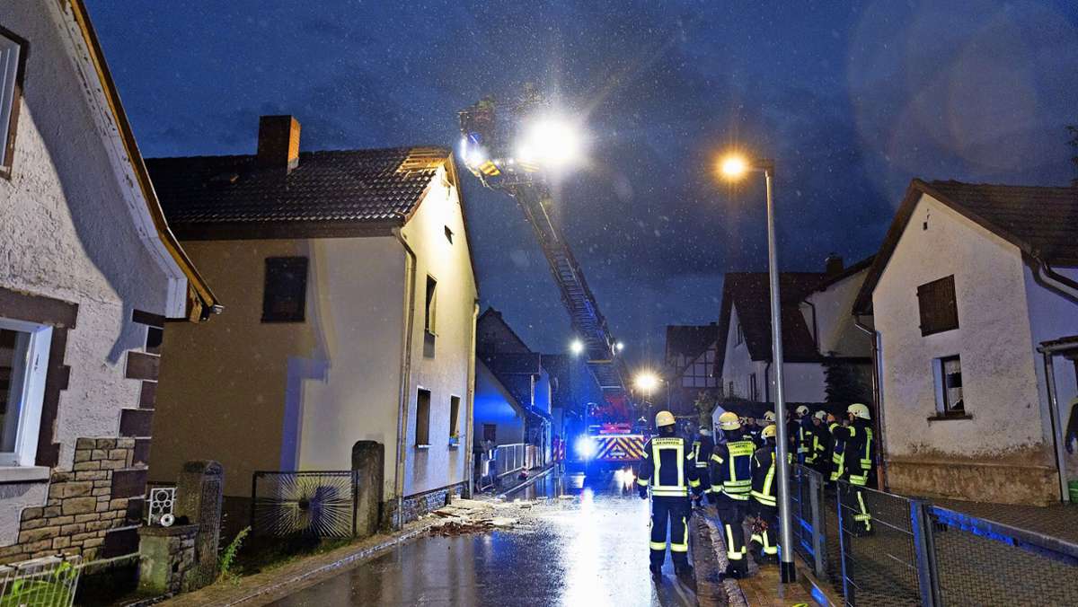 Unwetter im Landkreis: Starkregen: Feuerwehren der Region rückten mehrfach aus