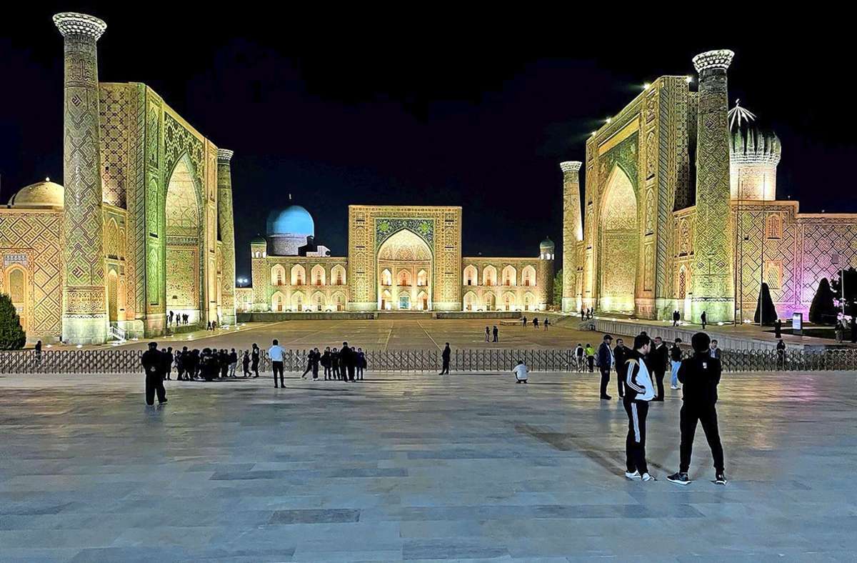 Der Registan-Platz in Samarkand, eine der ältesten Städte der Erde, die zum Unesco-Weltkulturerbe gehört und durch die die Seidenstraße verläuft. Sie ist der Stolz der Usbeken, zwei von ihnen werden am Freitag in Steinbach-Hallenberg erwartet.