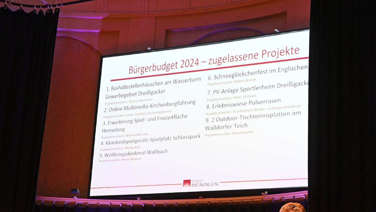Bürgerbudget Meiningen: Noch bis 31. Oktober mitbestimmen