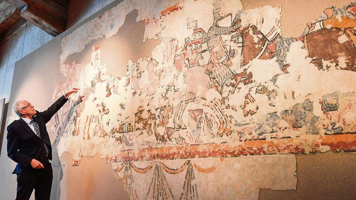 Thüringen: 800 Jahre altes Schlachtengemälde auf der Heldburg
