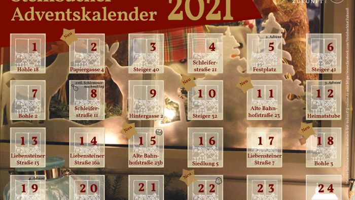 Steinbacher Adventskalender: Jeden Tag erstrahlt ein Fenster