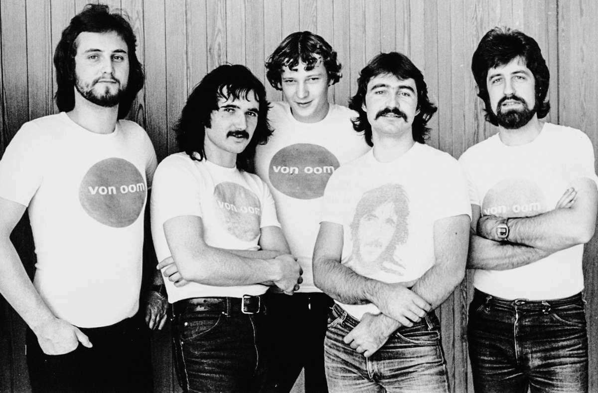 Im Jahr 1982 haben sich „von oom“ gegründet. Die Musiker der ersten Stunde waren (von links) Jürgen Müller, Wolfgang Kob, Siegfried Stempel, Bernd Körner und Hubert Koch.