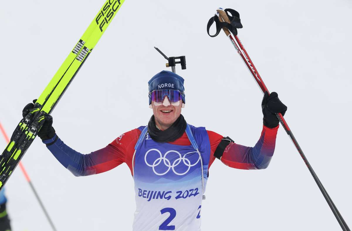 Dreifach-Olympiasieger von Peking: Johannes Thingnes Bö. Foto: Xinhua