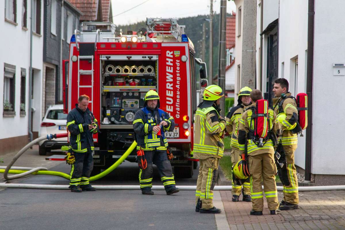 Brand einer Scheune in Gräfinau-Angstedt.